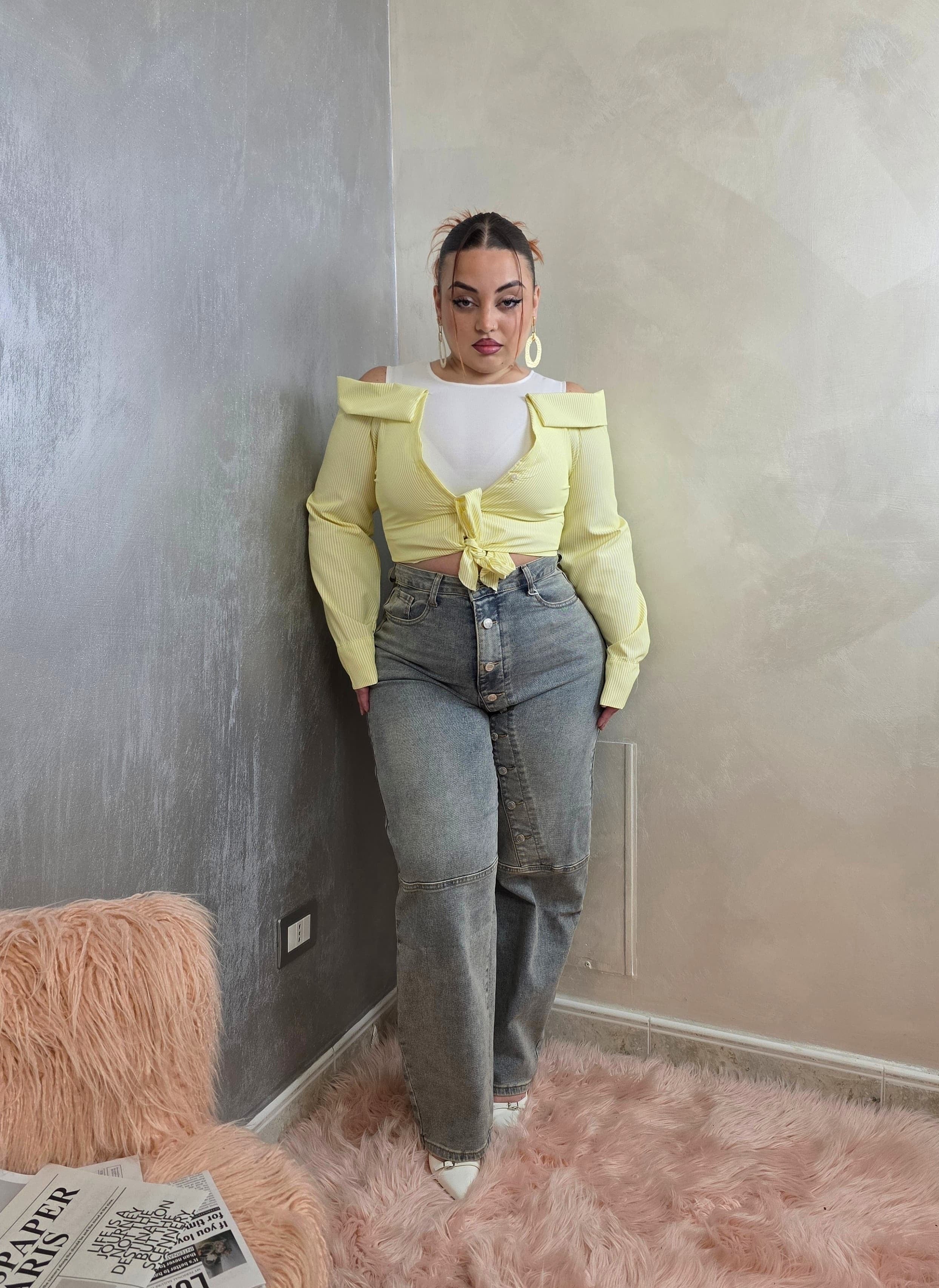 Camicia Spring gialla