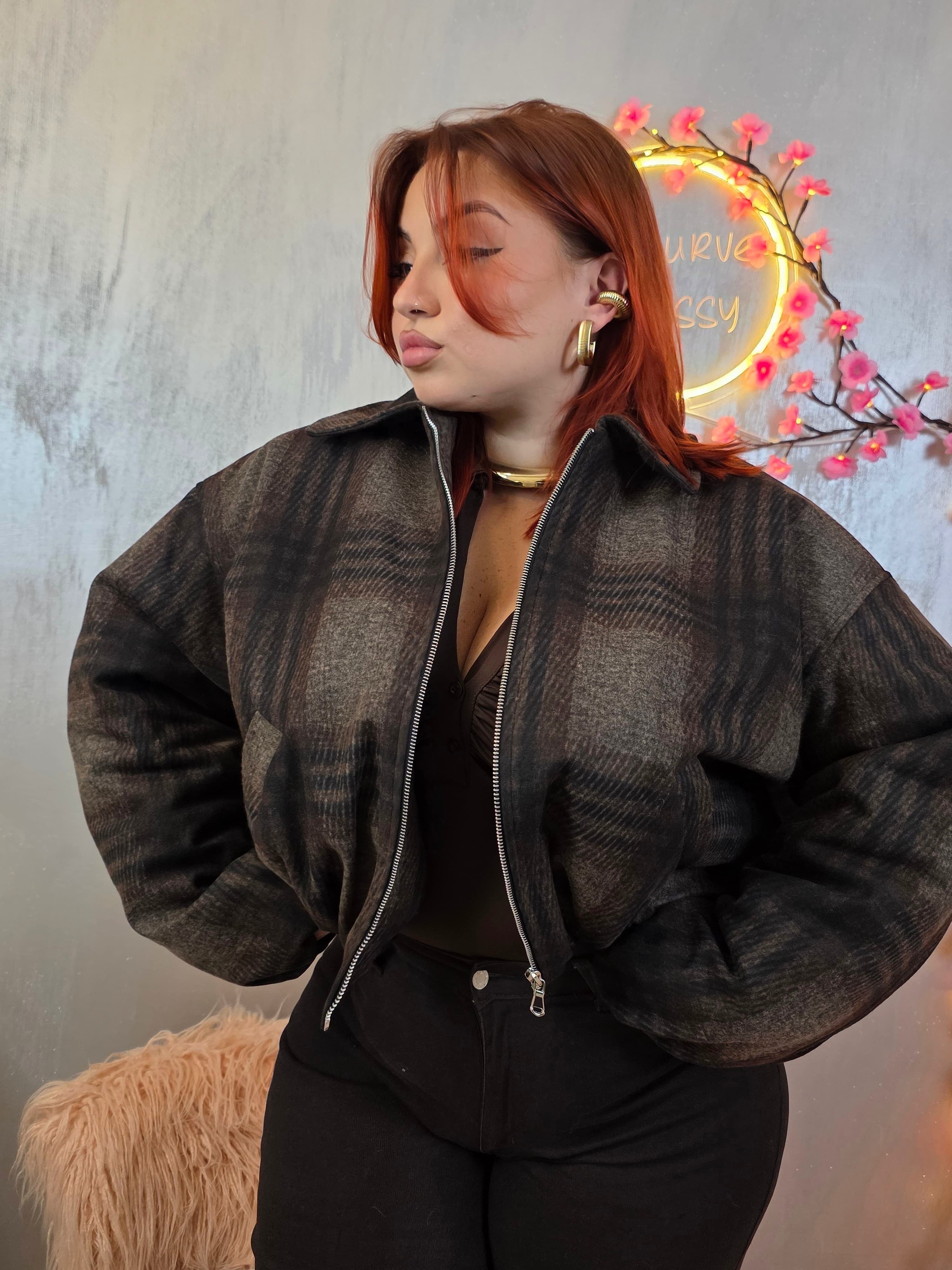 Bomber Quadri Lumina