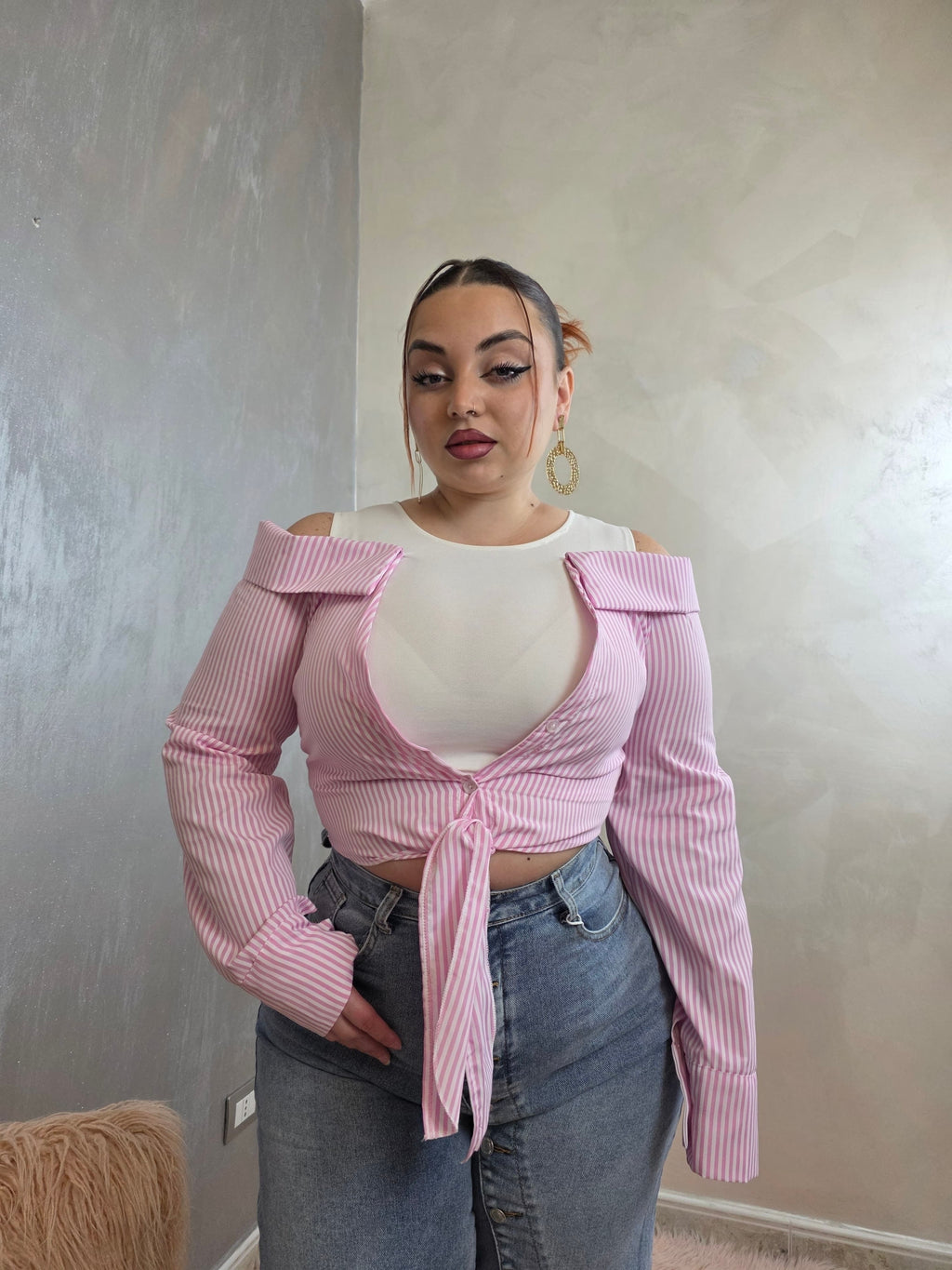 Camicia Spring rosa