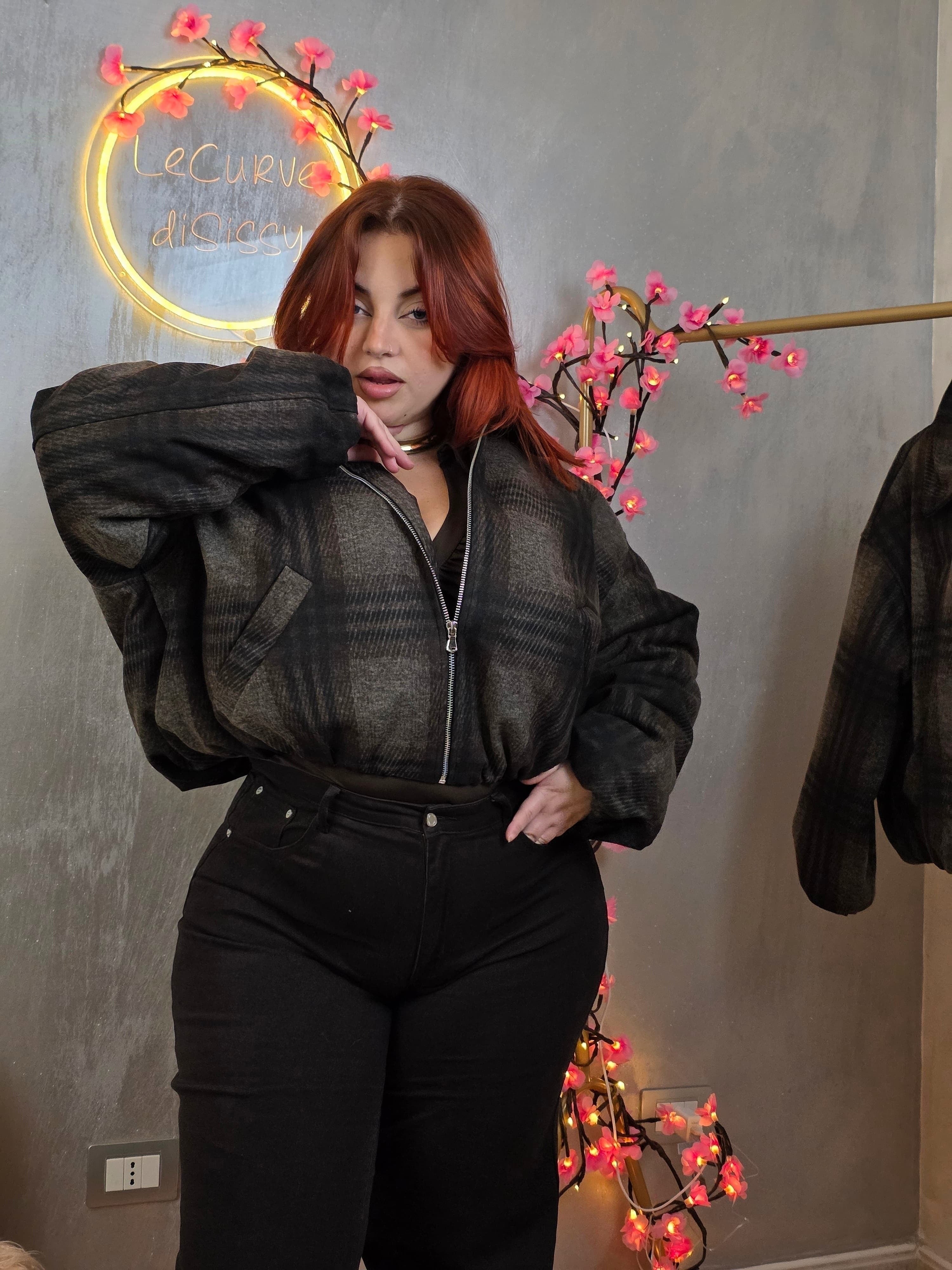 Bomber Quadri Lumina