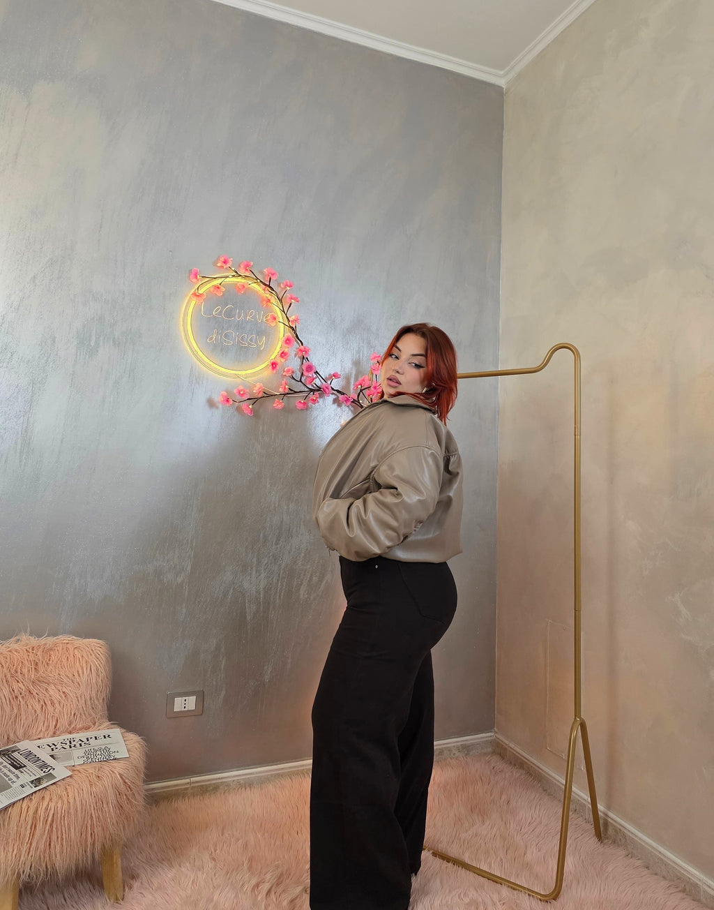 Bomber Pelle Beige Lumina