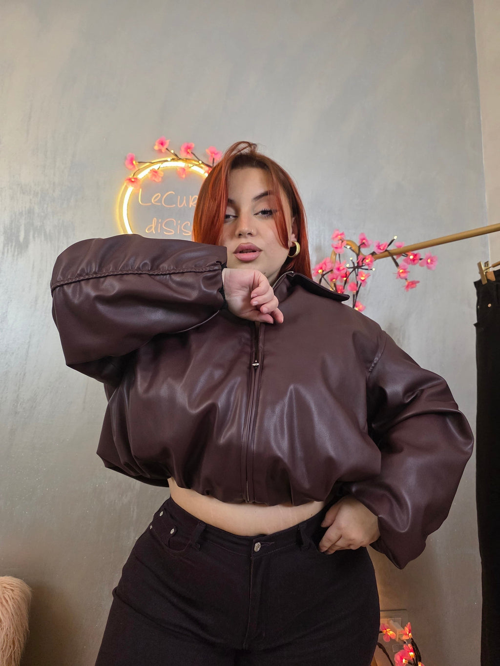 Bomber Pelle Bordeaux Lumina