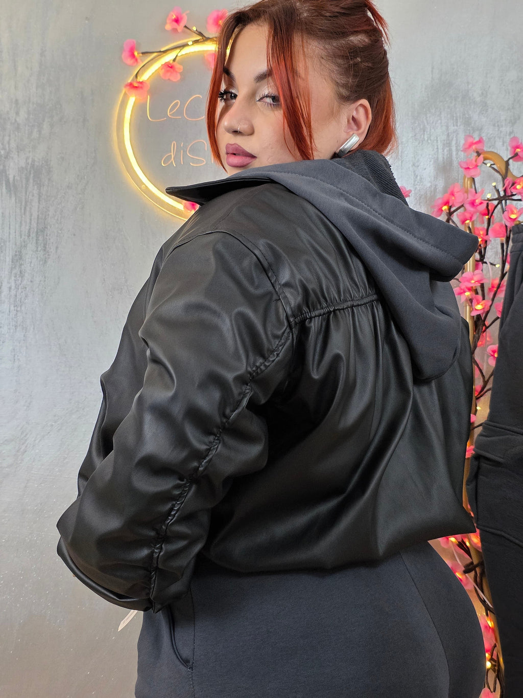 Bomber Pelle Nero Lumina