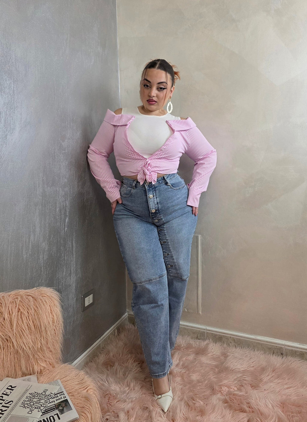 Camicia Spring rosa