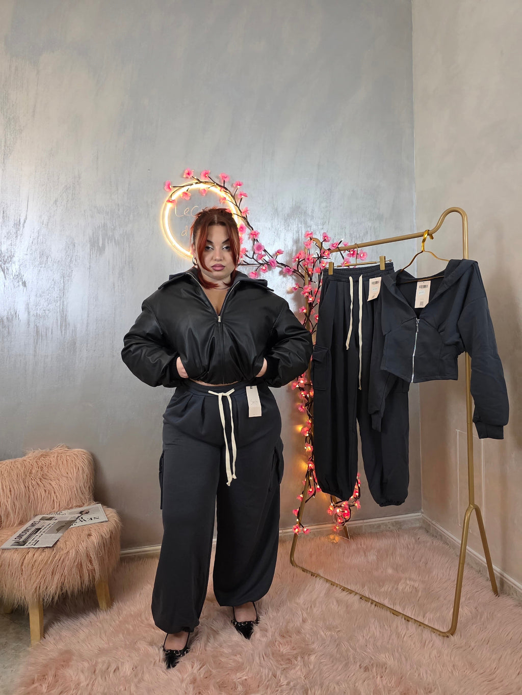 Bomber Pelle Nero Lumina