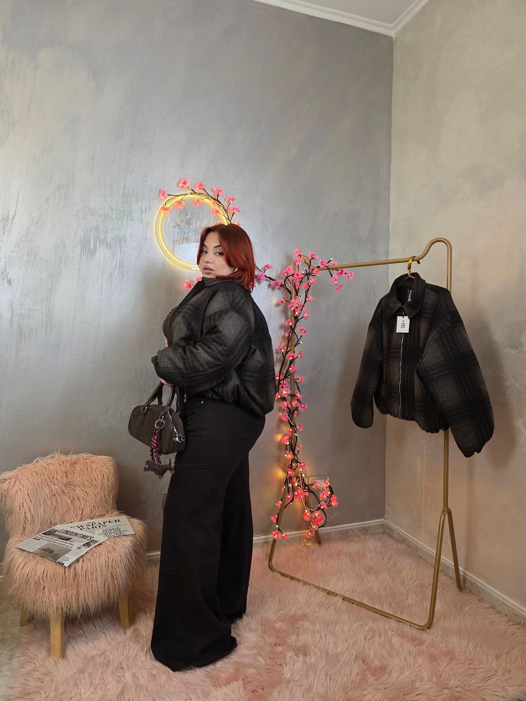 Bomber Quadri Lumina