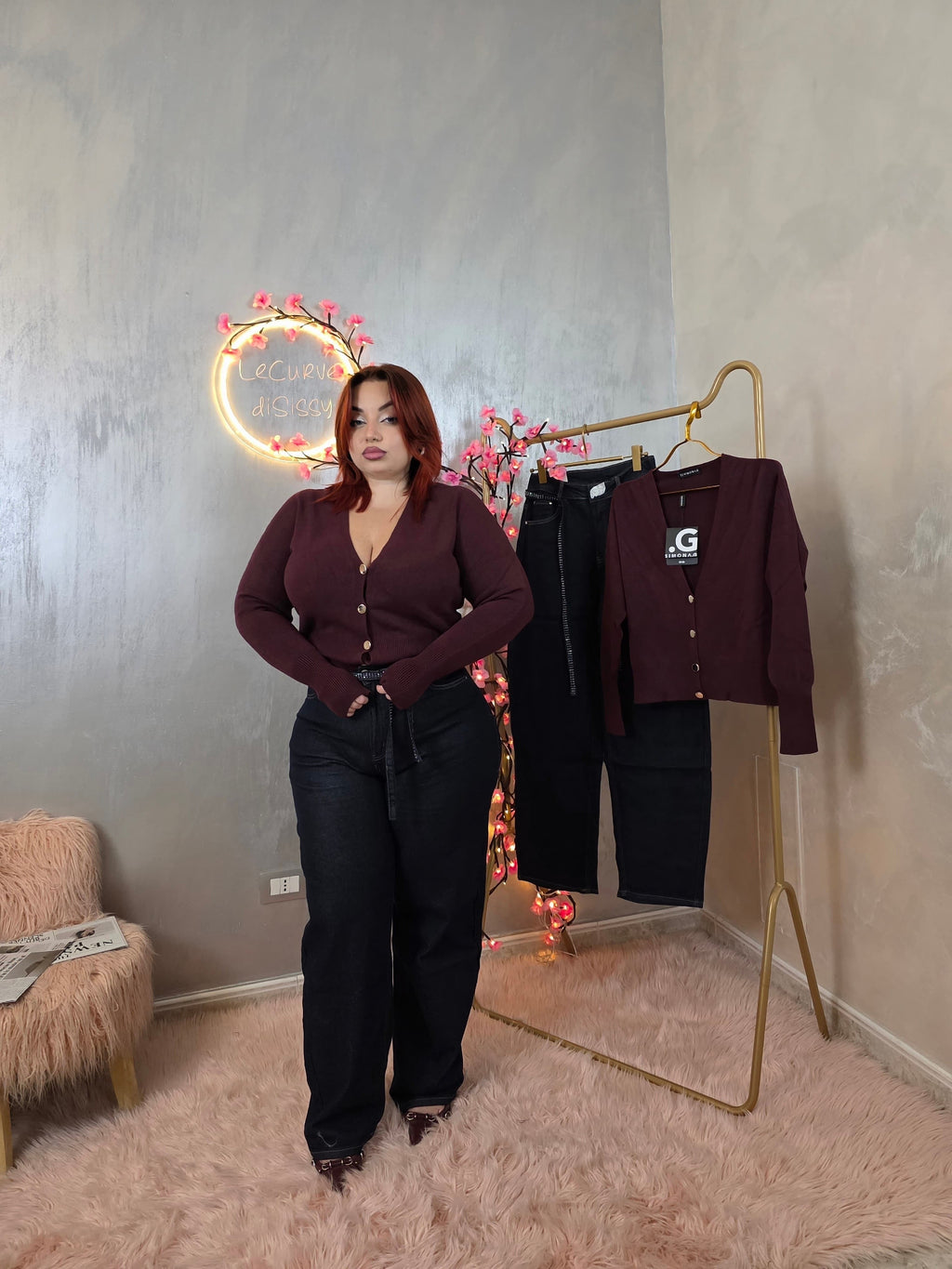 Cardigan Bordeaux Simona G