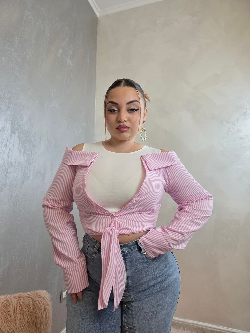 Camicia Spring rosa